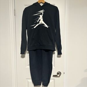 Jordan sweatsuit MVP Fleece Pullover Hoodie and Brooklyn Fleece Sweatpants, Sz S